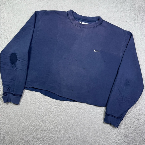 Vintage y2k Nike essential crewneck crop top sweatshirt - Picture 1 of 5